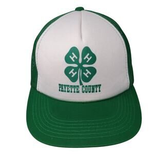 Payette County Snapback Trucker Hat Green One Size Adjustable Mesh Back Hanes